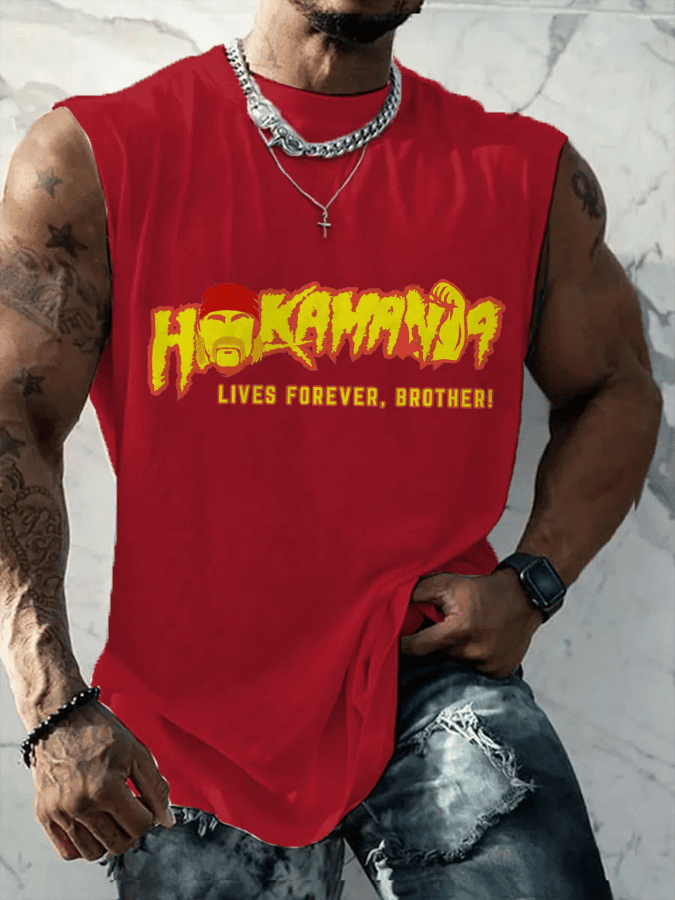 Retro Rip Brother Tank Top Hulkamania Lives Forever Brother Clothing Gifts For Men