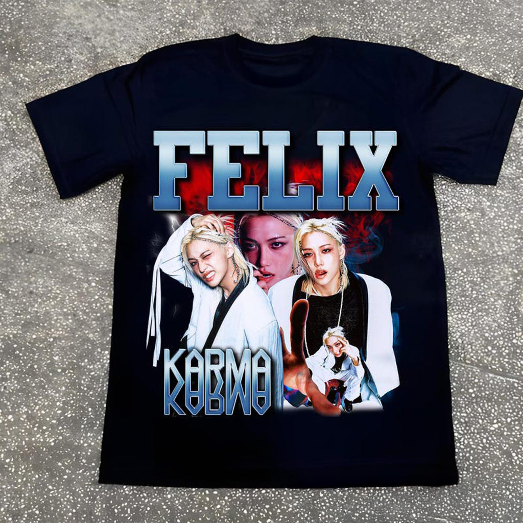 Retro Stray Kids Felix Karma Shirt SKZ Karma Sweatshirt Stray Kids Ceremony Shirt Stray Kids