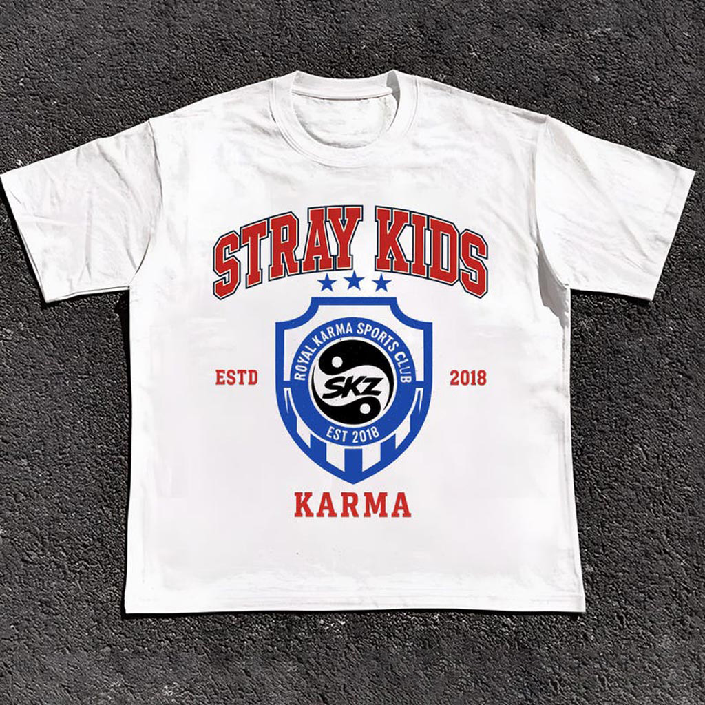 Retro Stray Kids Karma Shirt SKZ Karma Sweatshirt Stray Kids Royal Karma Sports Club Shirt