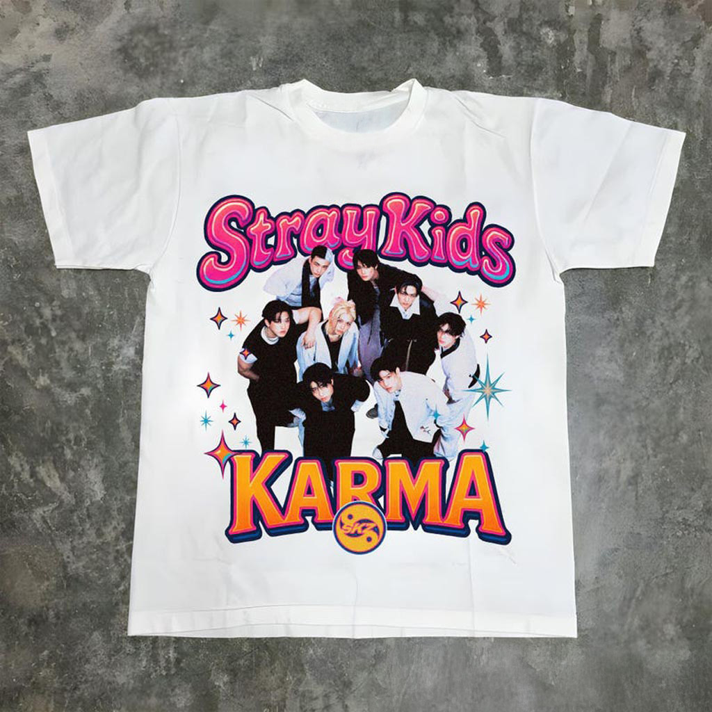 Retro Stray Kids Karma Shirt SKZ Karma T-Shirt Stray Kids Ceremony Shirt Stray Kids Tee