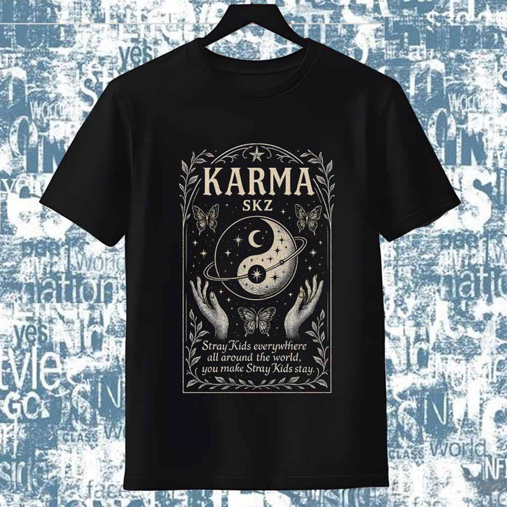 Retro Stray Kids Karma Shirt, Tarot SKZ Karma Sweatshirt, Stray Kids Karma Comeback Shirt,