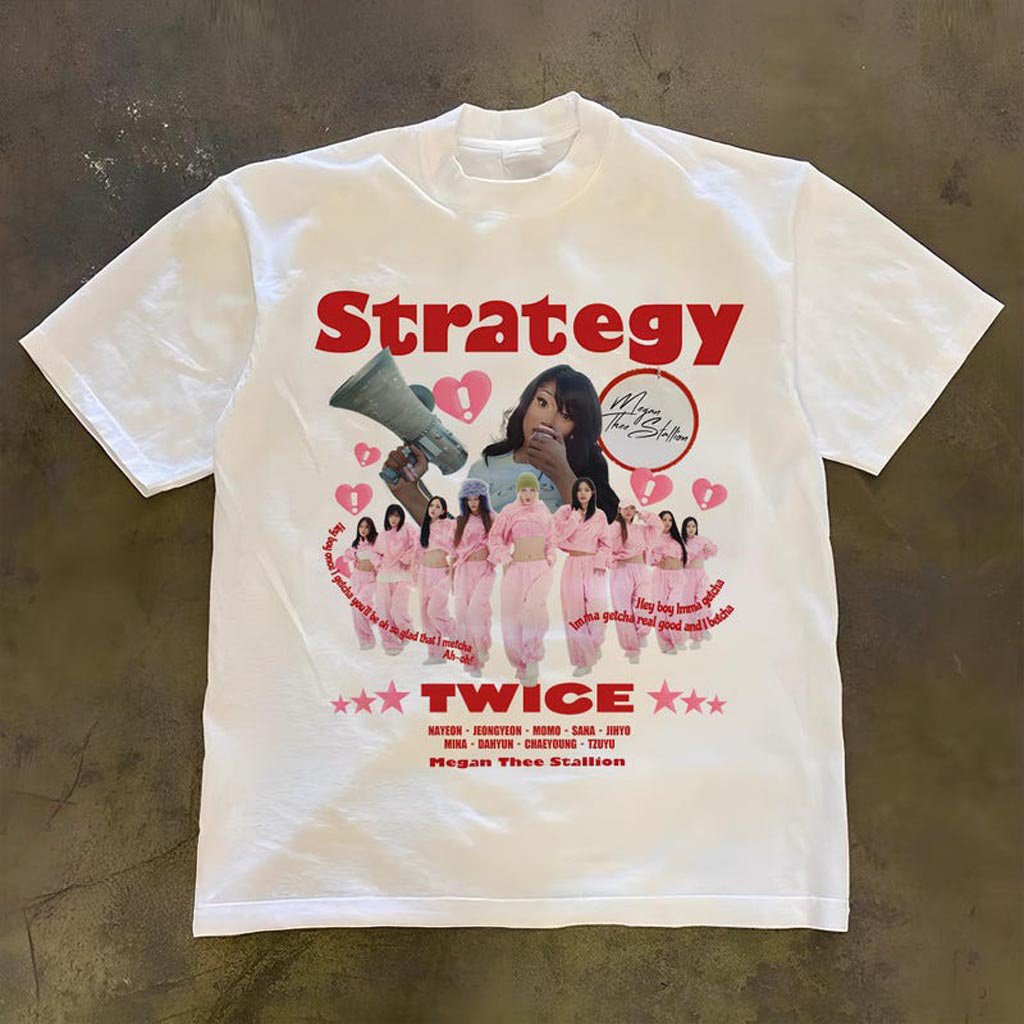Retro Twice Srategy Shirt TWICExMeganTheeStallion Sweatshirt TWICE 14th Mini Album Shirt