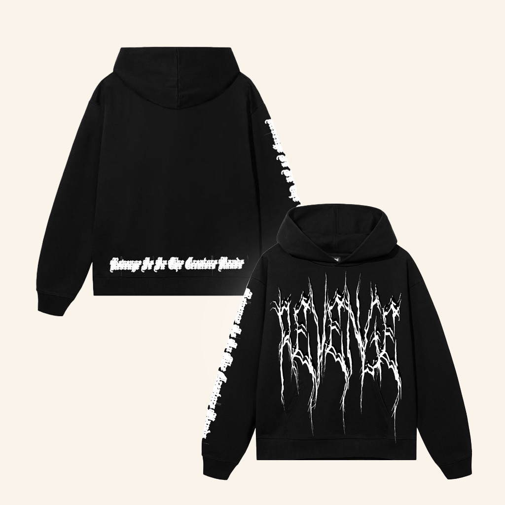 Revenge Merch Motion Lightning Logo Black Hoodie Unique Gifts For Husband