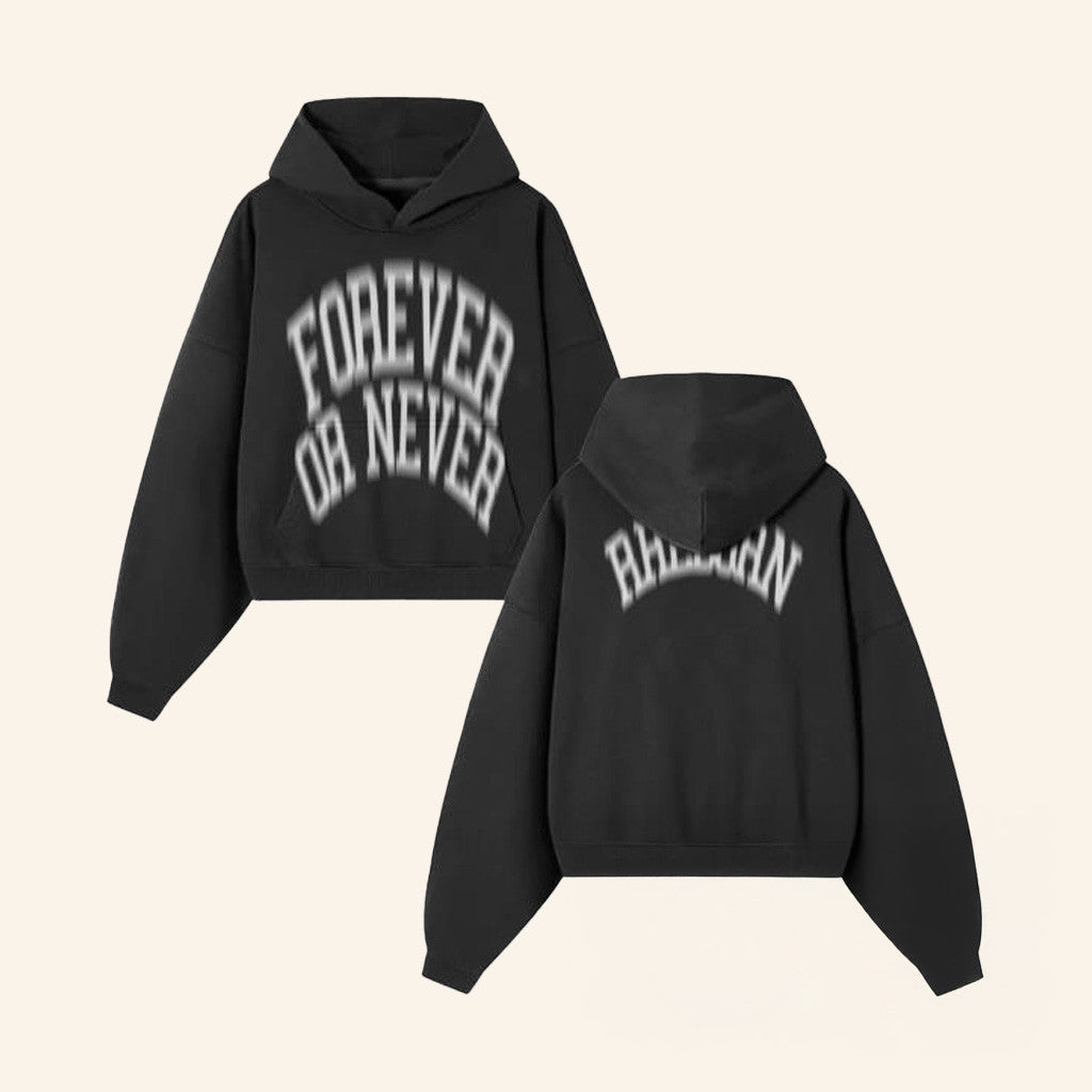Rheborn Clo Merch Forever Or Never Hoodie Black Gifts For Him