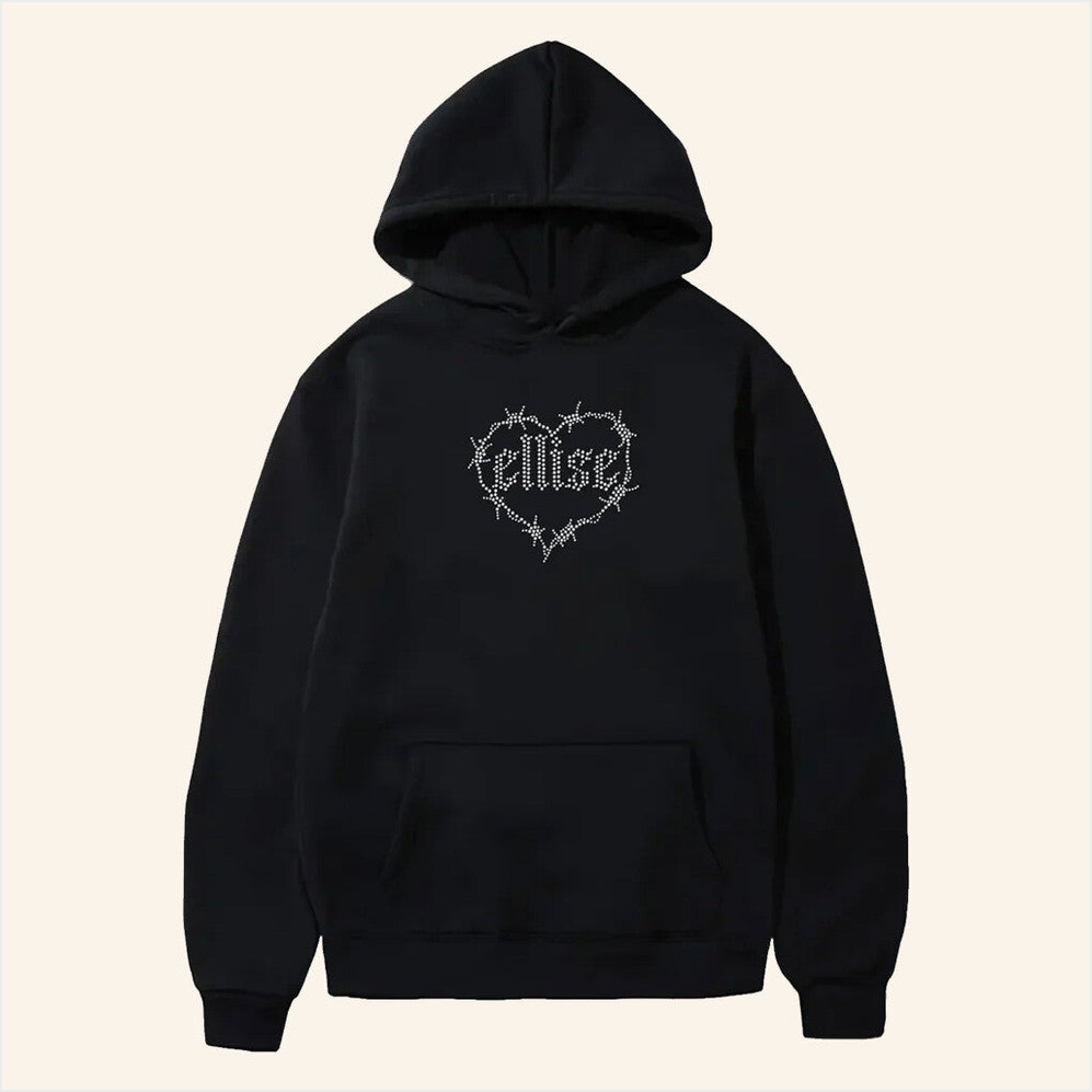 Rhinestone Ellise Hoodie The Ellise Merch Gift Ideas For Girlfriend BFF Birthday Gifts