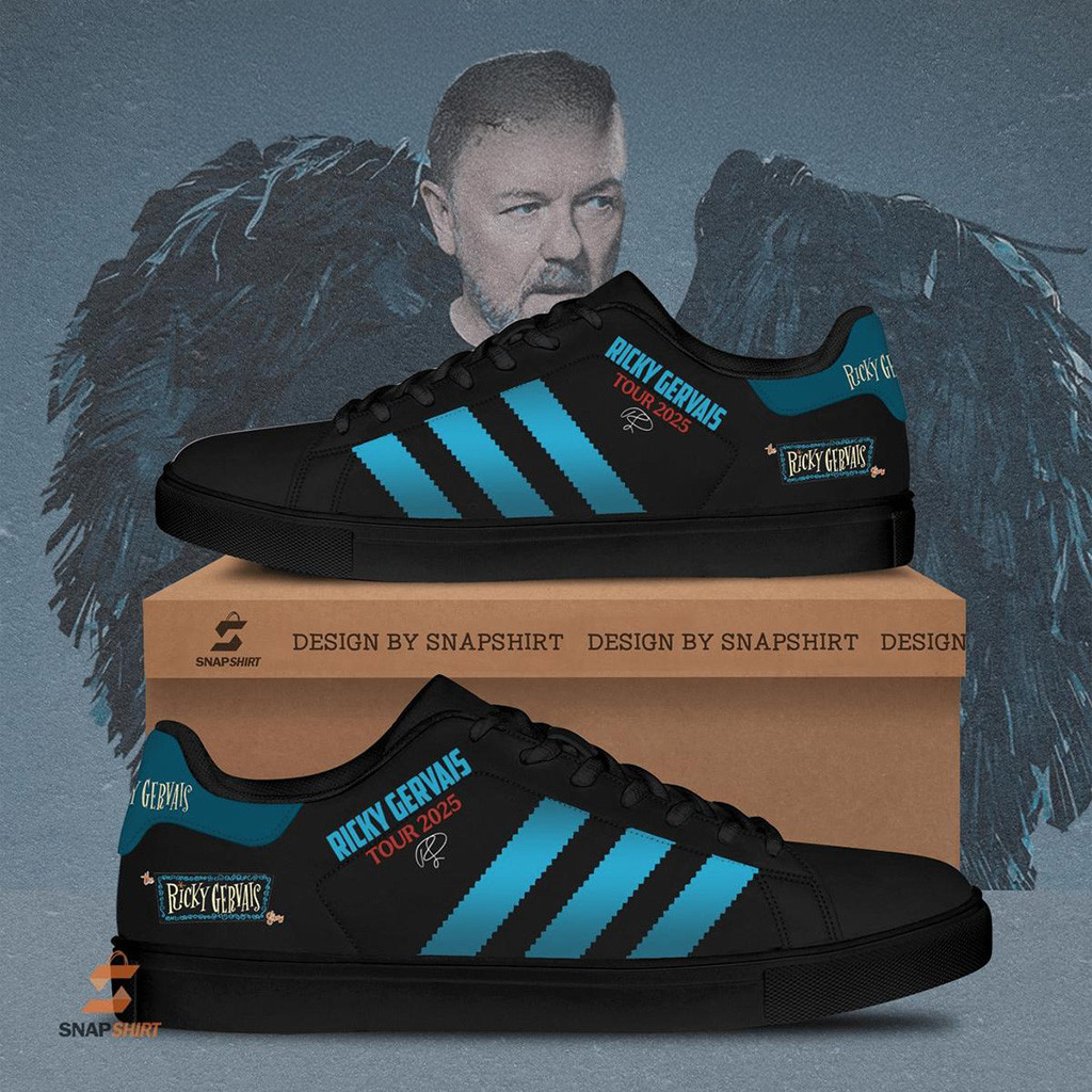 Ricky Gervais Mortality Tour UK 2025 Stan Smith Shoes Ricky Gervais Merch Fans Gifts