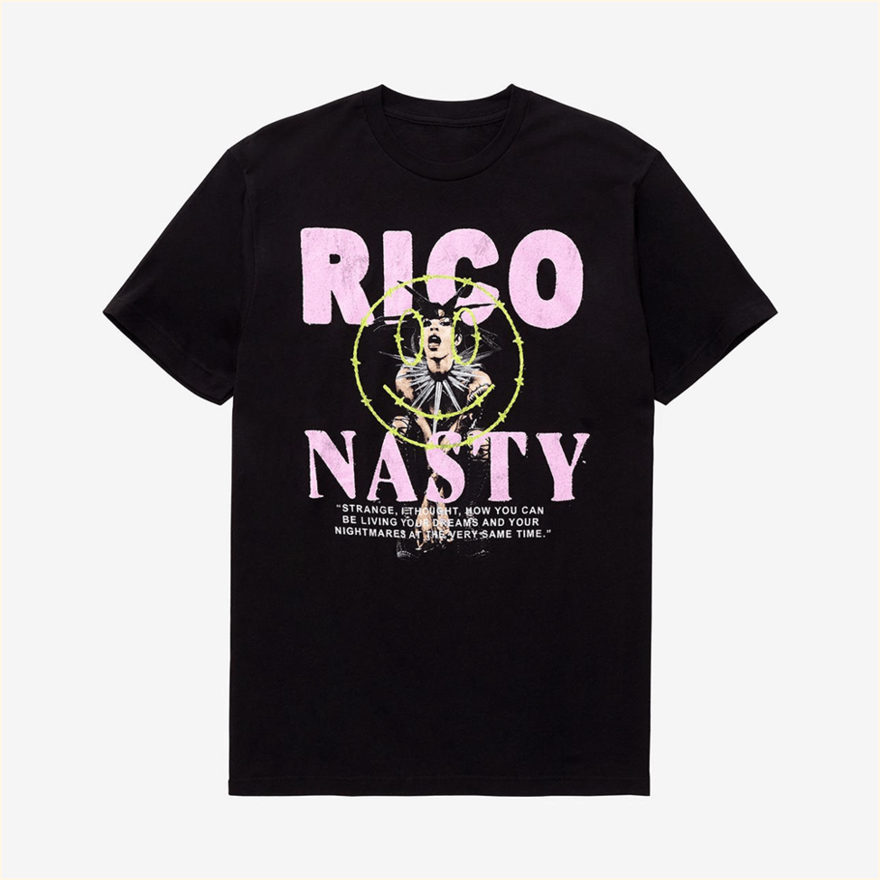 Rico Nasty Barbed Wire Smile Face T-Shirt Rico Nasty Merch Birthday Gifts For Rapper Fans