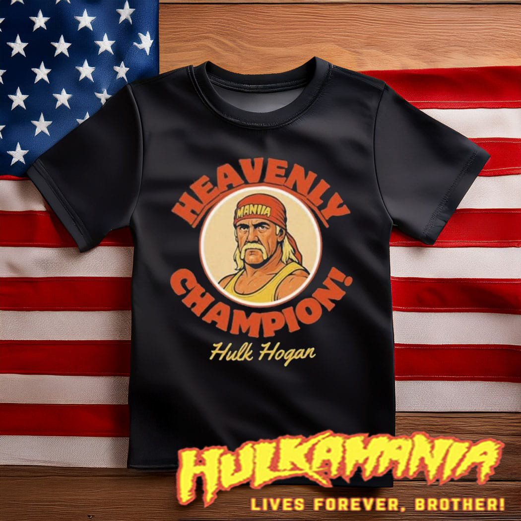 Rip Hulk Hogan Hulkamania Heavenly Champion Tshirt Wrestling Legend Tribute Merch