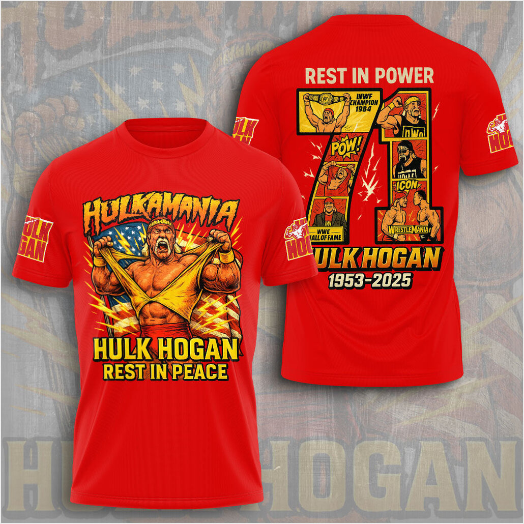 RIP Hulk Hogan T-Shirt Hulkamania Hulk Hogan Rest In Peace Shirt Birthday Gifts For Fans
