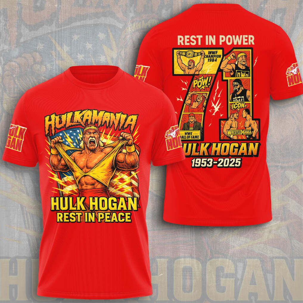 RIP Hulk Hogan T-Shirt Hulkamania Hulk Hogan Rest In Peace Shirt Gifts For Fans Gifts For Her