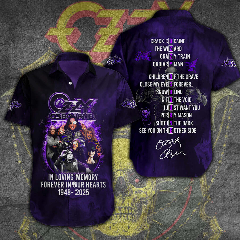 RIP Ozzy Osbourne Hawaiian Shirt In Loving Memory Forever In Our Hearts Shirt Gifts For Fans