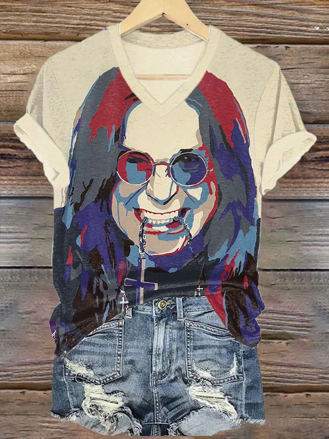 RIP Ozzy Osbourne Mama I'm Coming Home V-neck Shirt Ozzy Osbourne Shirt Gifts For Fans