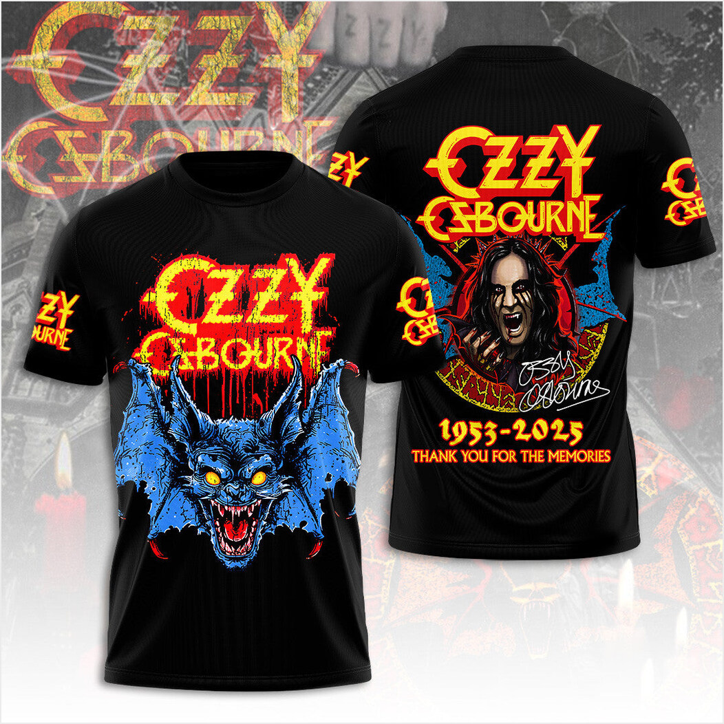 RIP Ozzy Osbourne Shirt 1953 2025 Thank You For The Memories T-Shirt Birthday Gifts For Fans