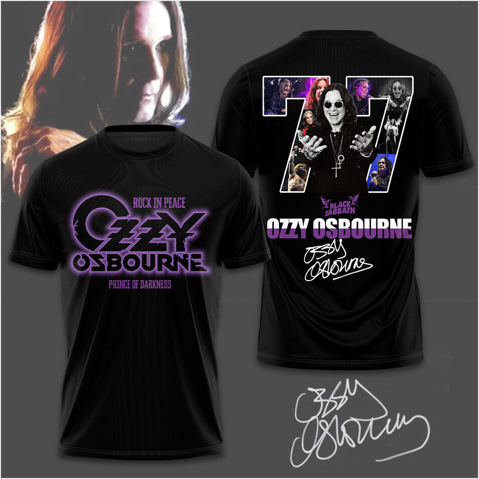 RIP Ozzy Osbourne Shirt Rock In Peace Shirt Memorial Birthday Gifts For Ozzy Osbourne Fans