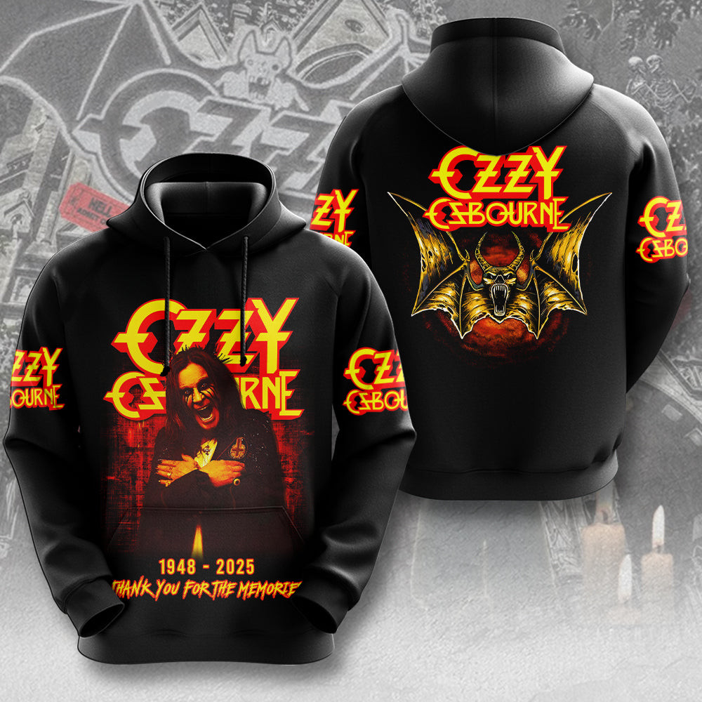 Rip Ozzy Osbourne Thank You For The Memories Hoodie Gift Ideas For Dad