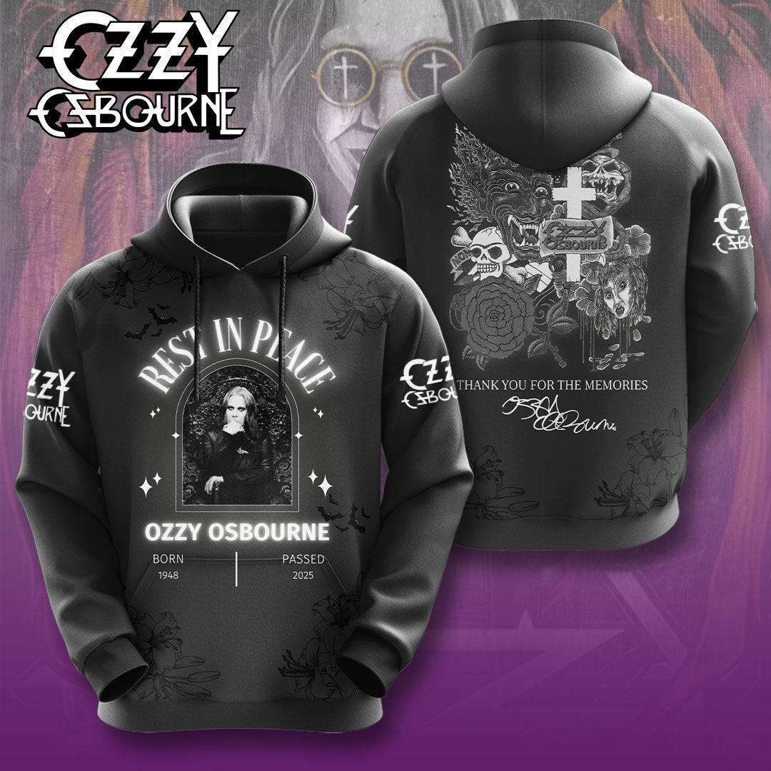 Rip Ozzy Osbourne Thank You For The Memories Hoodie Gifts For People Who Like Music
