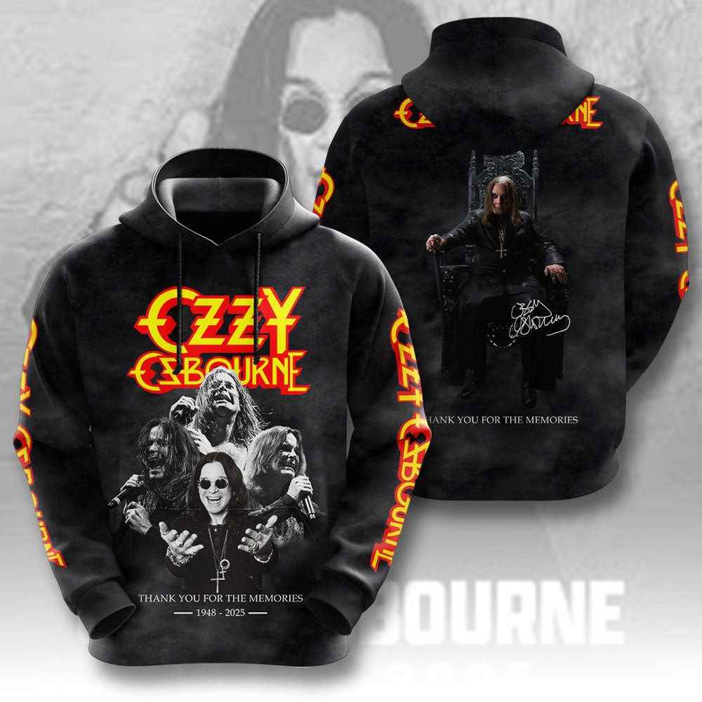 Rip Ozzy Osbourne Thank You For The Memories Hoodie Music Lover Gift Ideas For Him
