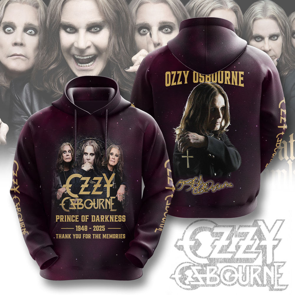 Rip Ozzy Osbourne Thank You For The Memories Hoodie Music Lover Gifts For Him