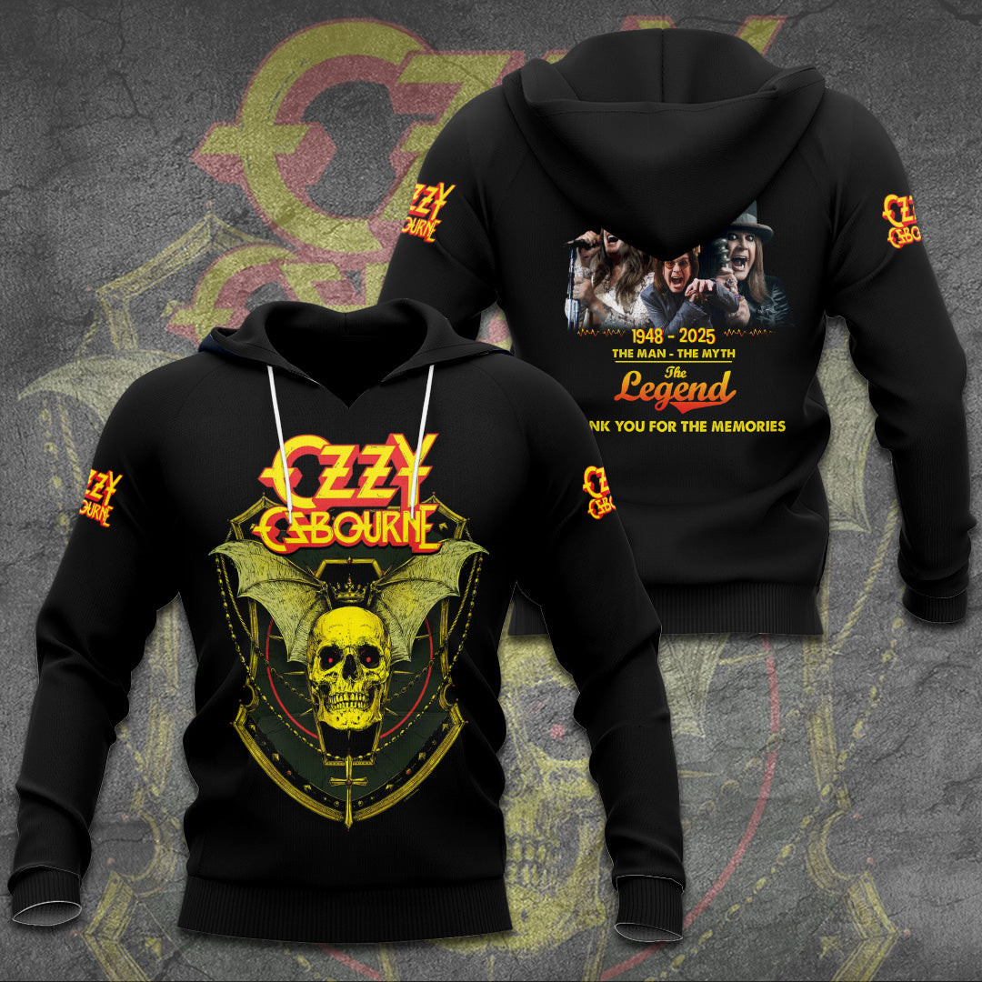 Rip Ozzy Osbourne Thank You For The Memories Hoodie The Man The Myth The Legend Hoodie