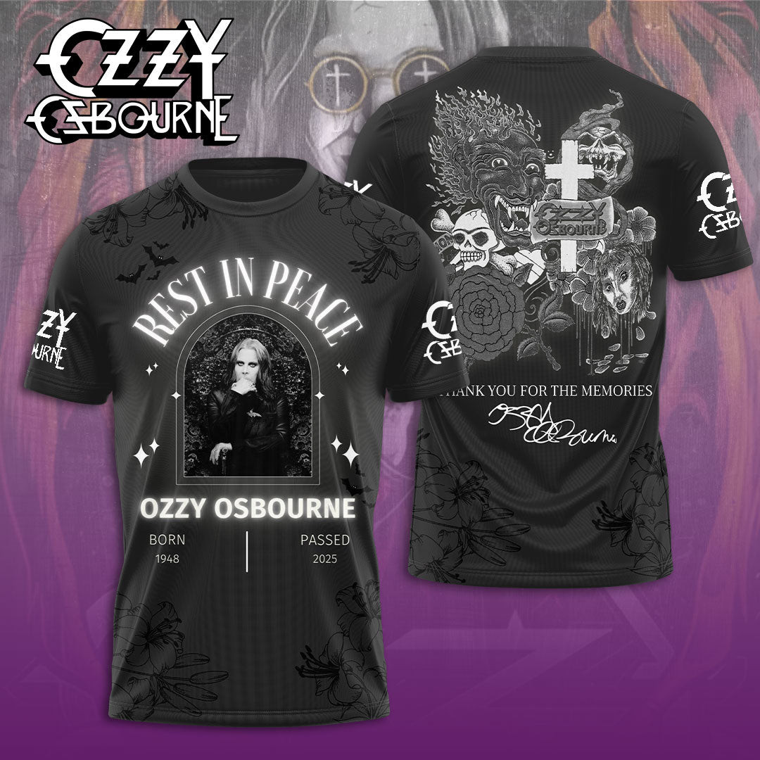 Rip Ozzy Osbourne Thank You For The Memories Shirt Gift Ideas For Fans