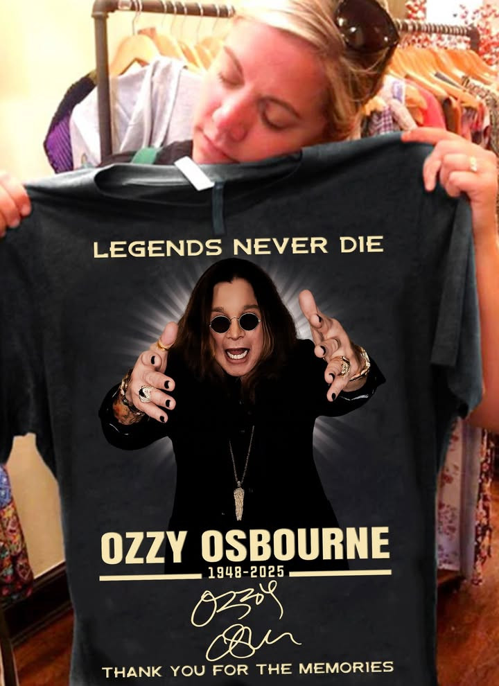 RIP Ozzy Osbourne Thank You For The Memories Shirt Legends Never Die T-Shirt Fans Gifts