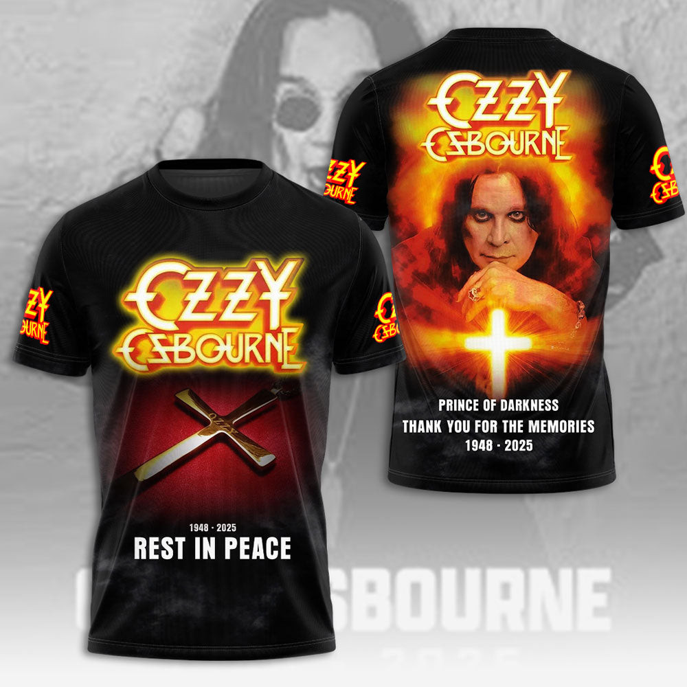 Rip Ozzy Osbourne Thank You For The Memories Shirt Rest In Peace T-Shirt Fans Gift
