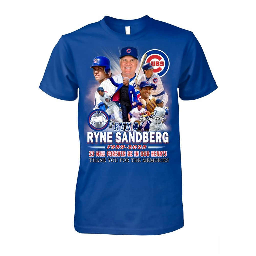RIP Ryne Sandberg Thank You For Memories T-Shirt 23 Will Forever Be In Our Hearts Shirt