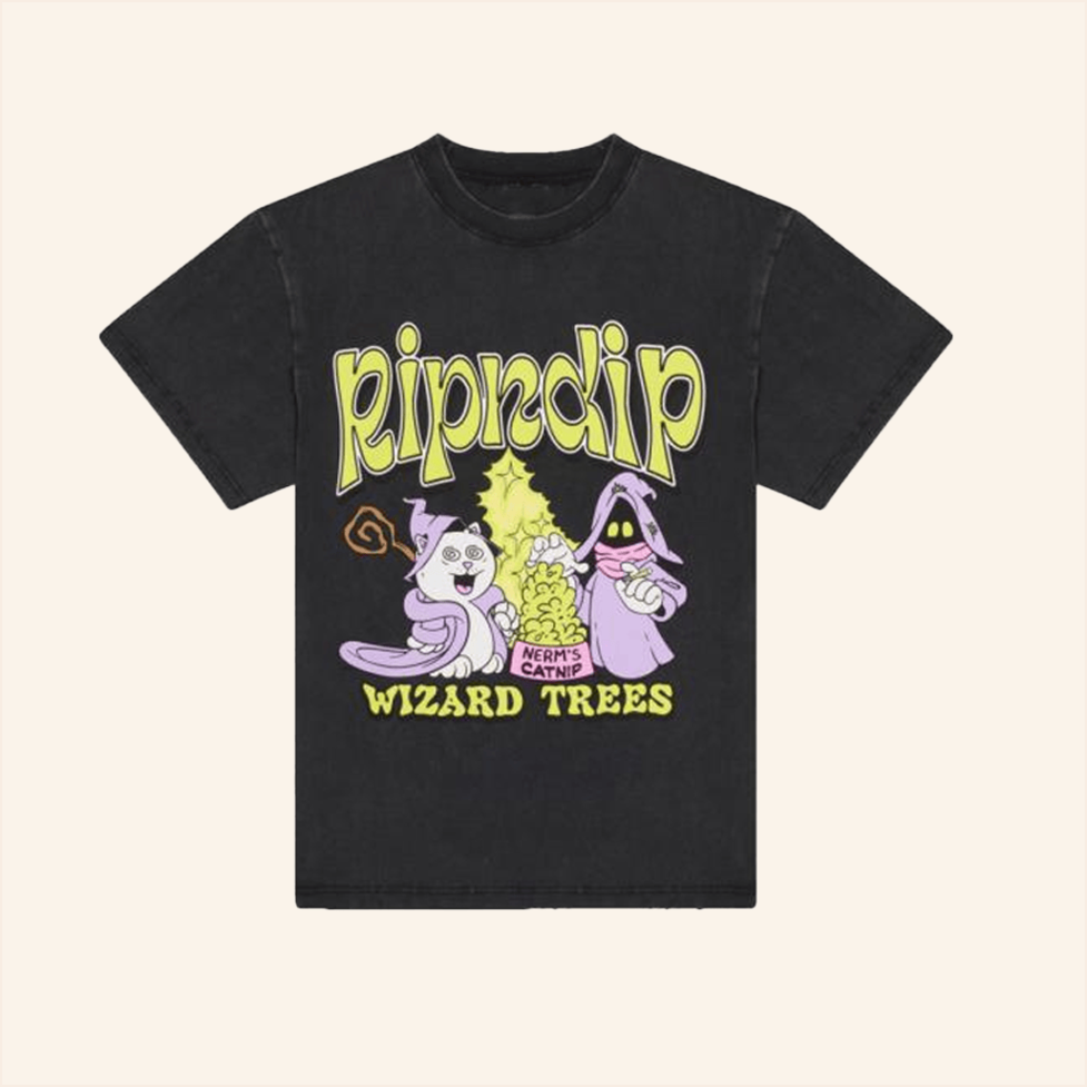 Ripndip Wizard Trees Catnip T-Shirt RIPNDIP Clothing Merch friends Birthday Gifts For BFF
