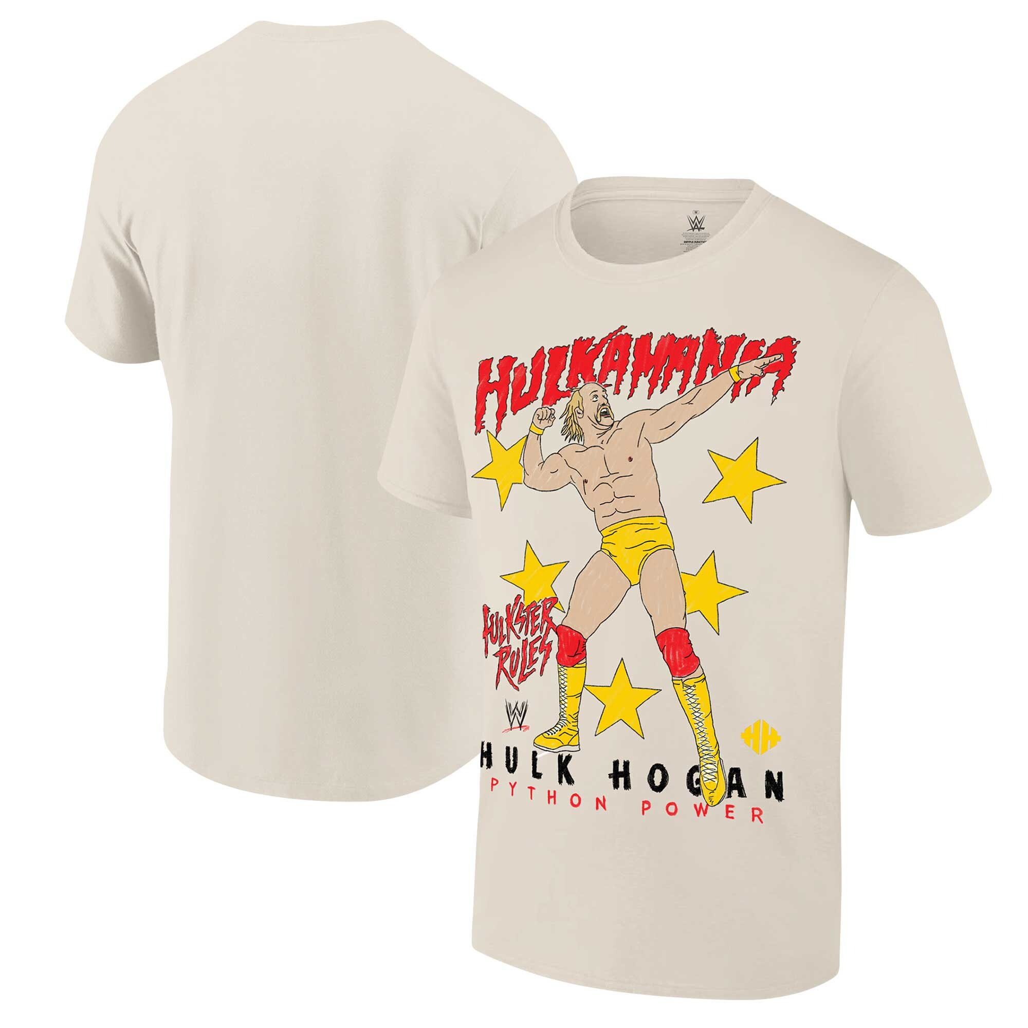 Ripple Junction Cream Hulk Hogan Hulkamania Python Power Tshirt Hulk Hogan Merch