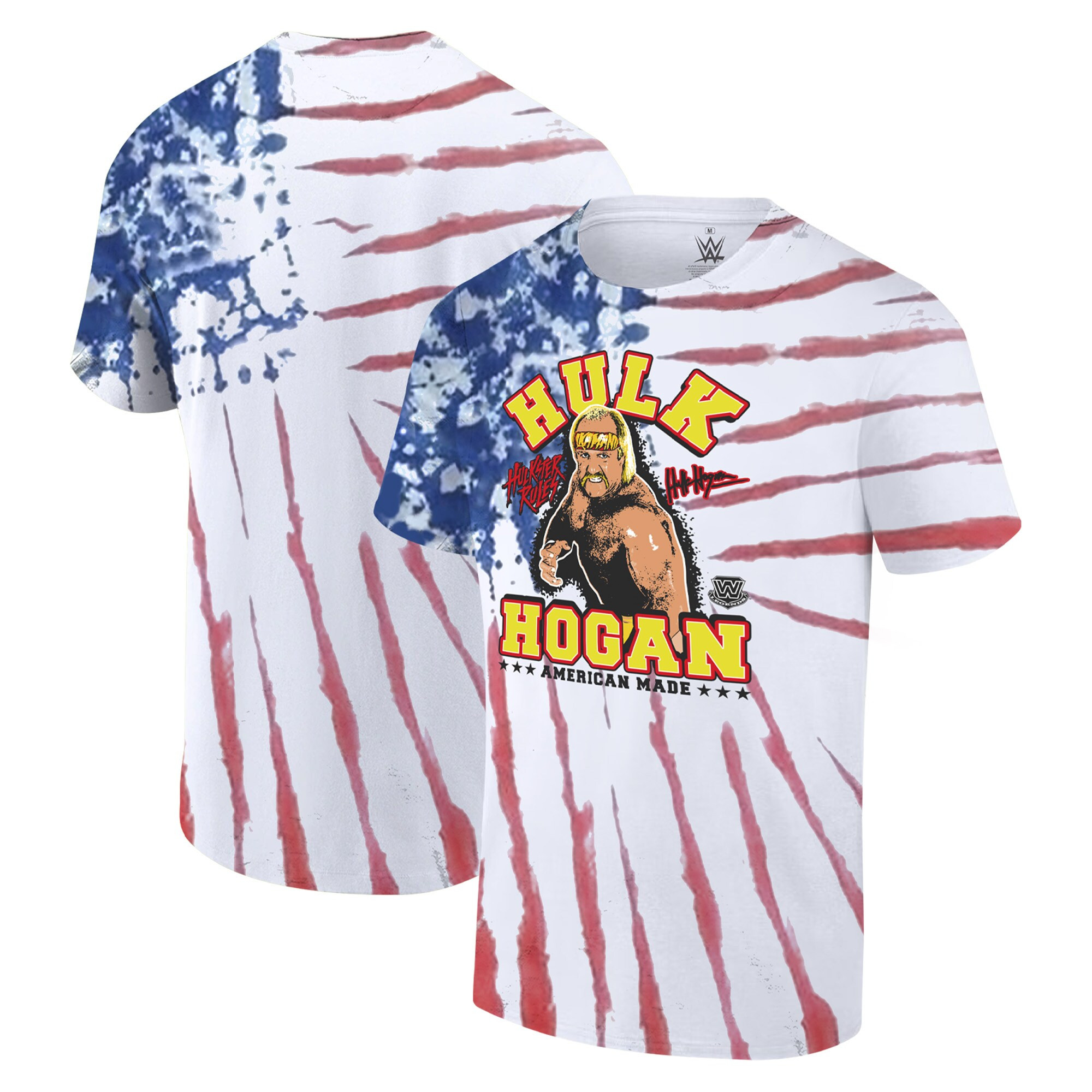 Ripple Junction Whitered Hulk Hogan American Made American Flag Tiedye Tshirt Hulk Hogan Merch