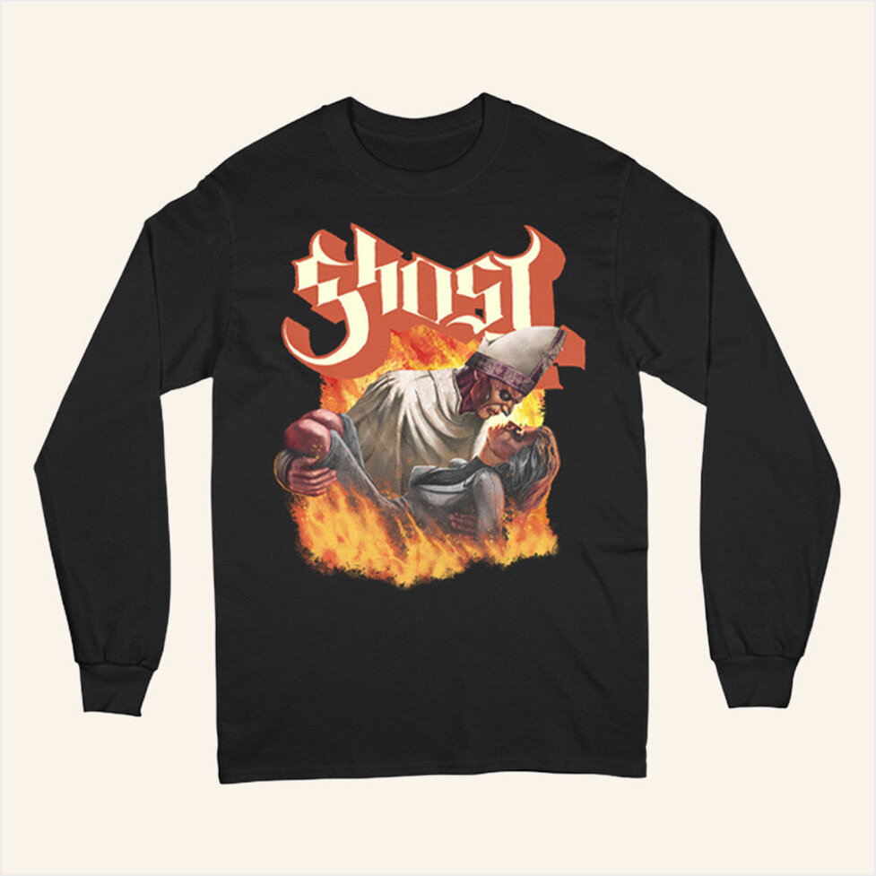 Rite Here Rite Now Ghost Long T-Shirt Ghost Merch Gift Ideas For Dad Birthday Gifts For Friends