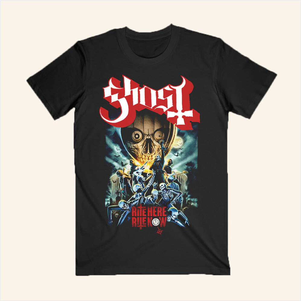 Rite Here Rite Now Poster T-Shirt Ghost Merch Gift Ideas For Fans Best Friend Birthday Gifts