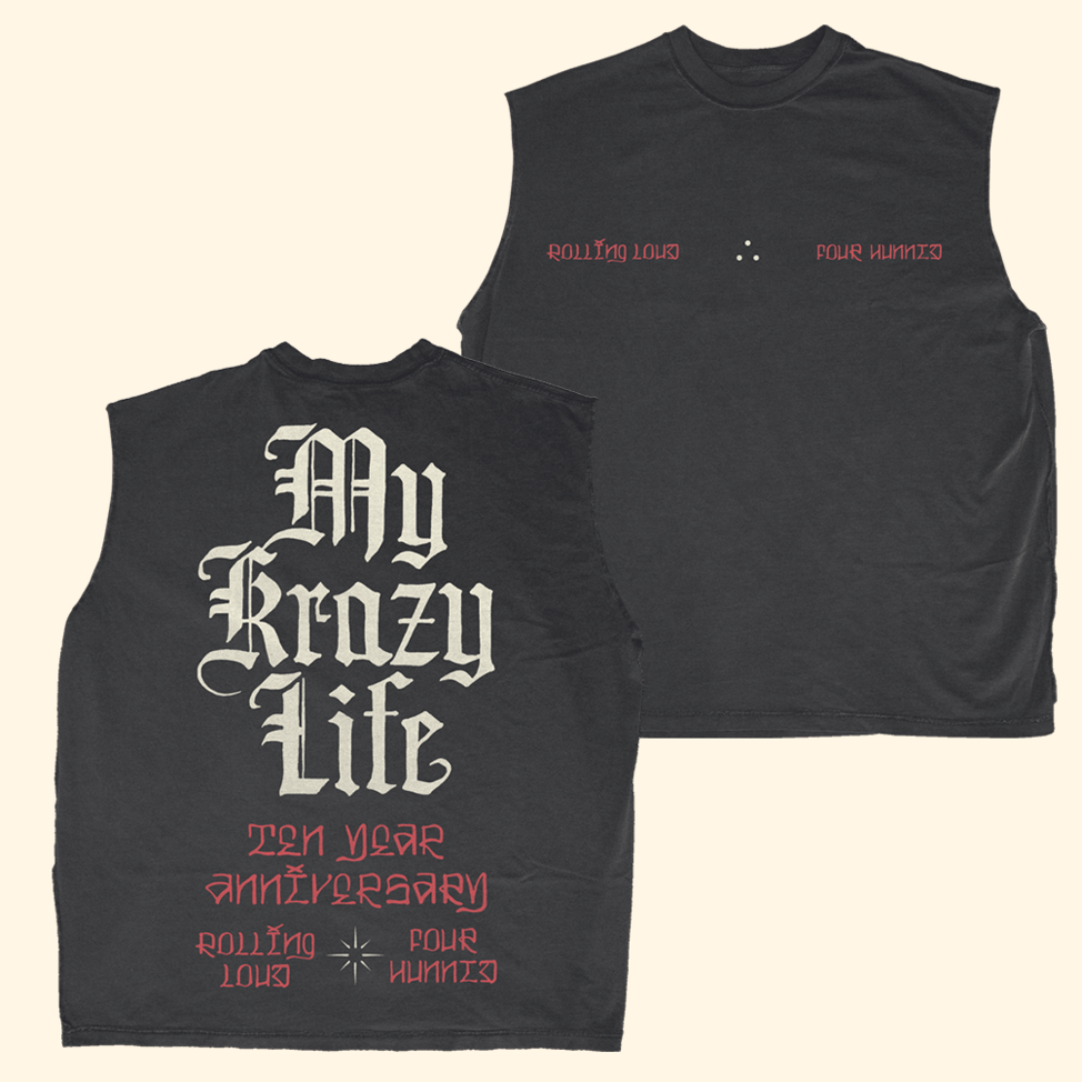 RLxYG MKL Black Cutoff T-Shirt Rolling Loud Merch Music Lover Fans Gifts Gift Idea for Him