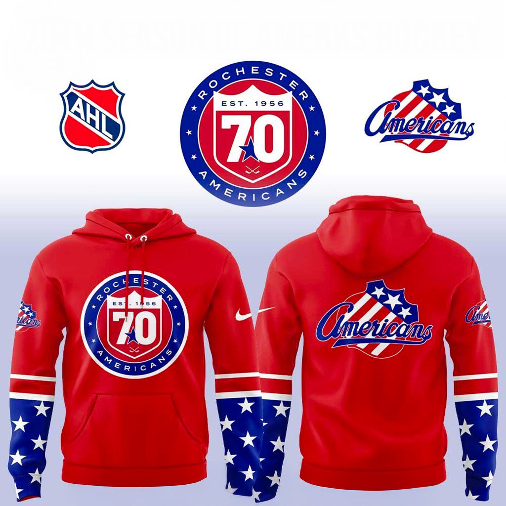 Rochester Americans 70th Season Of Amerks Hoodie Fan Merch Gifts For Husband