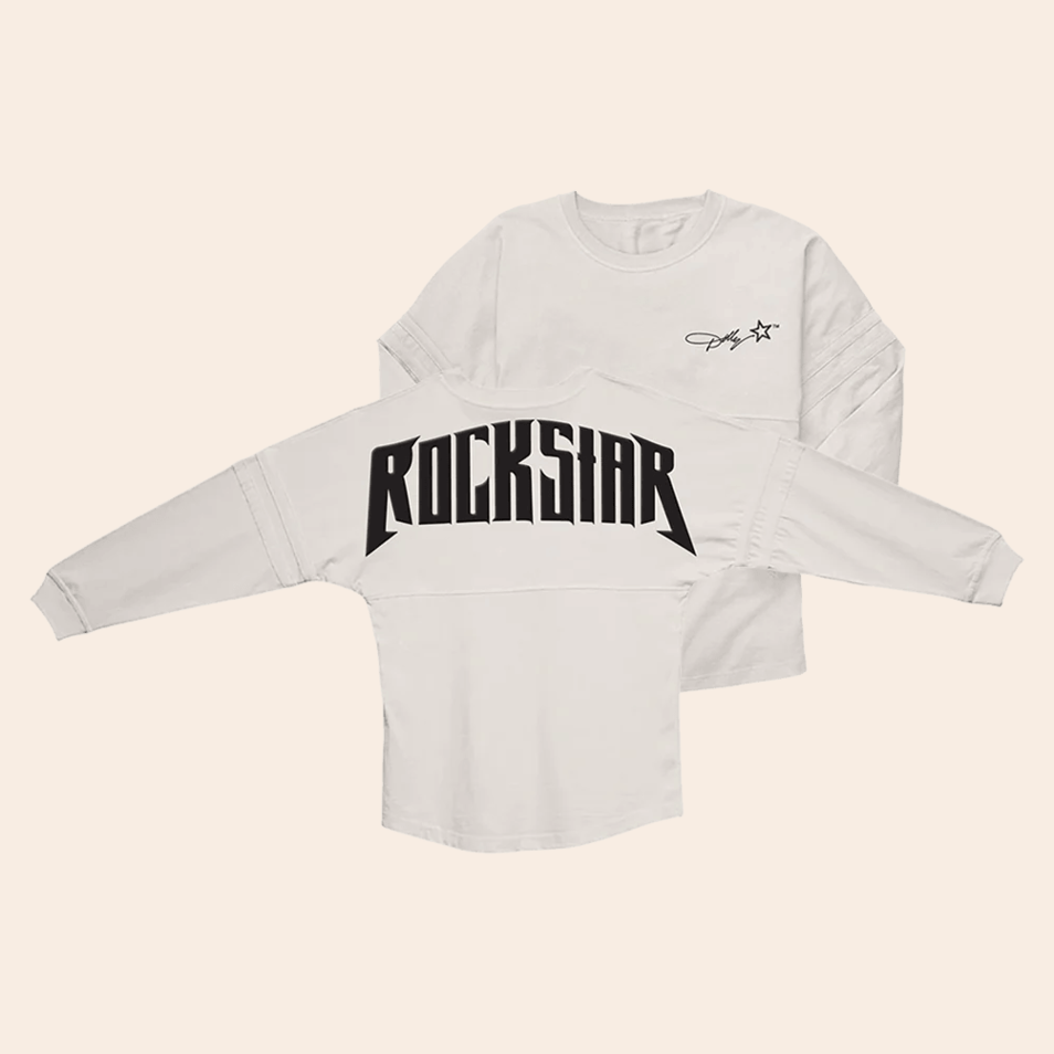 Rockstar Puff Print Game Day Long Sleeve T-Shirt Dolly Parton Merch Dolly Parton Shirt Fan Gifts