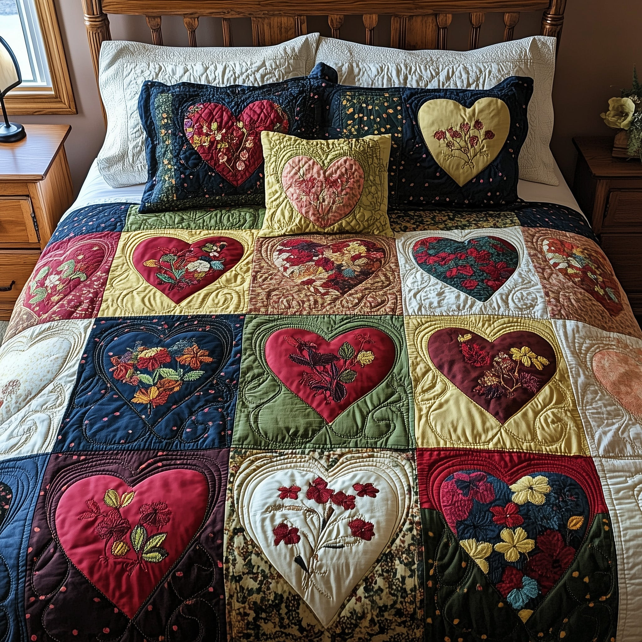 Romantic Petals Quilted Bedding Set Duvet Cover Bedspread Set Item Best Valentine'S Day Ideas For Her