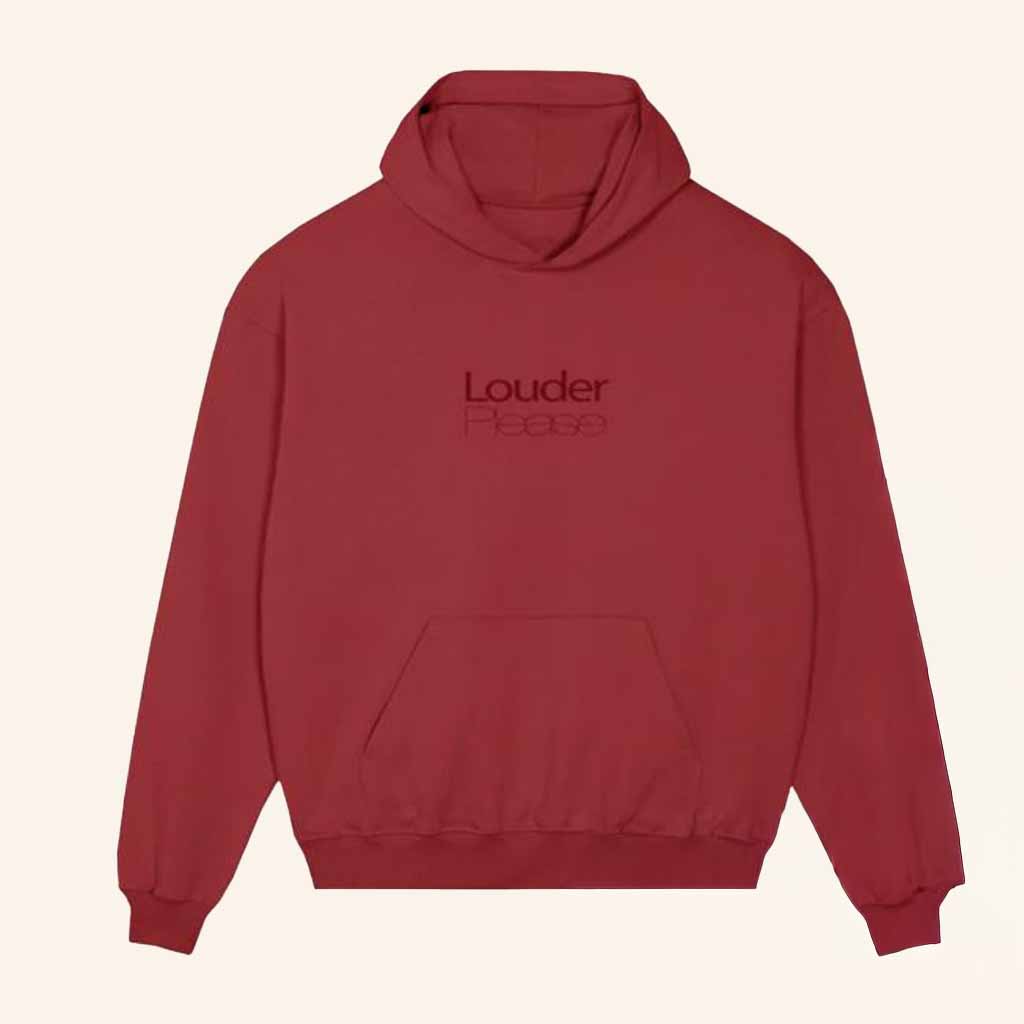 Rose Gray Music Merch Louder Please Hoodie Cool Gifts For Music Lovers