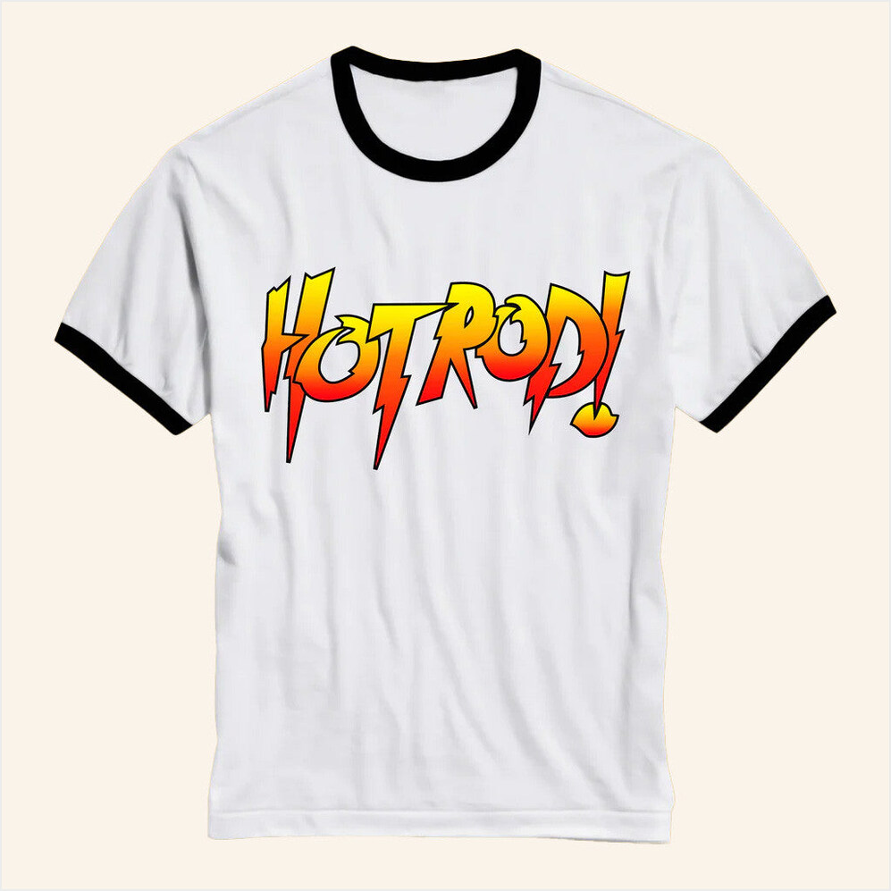 Rowdy Roddy Piper Logo Hot Rod Wrestling Professional Wrestler Ringer T-Shirt Spoofytees Merch