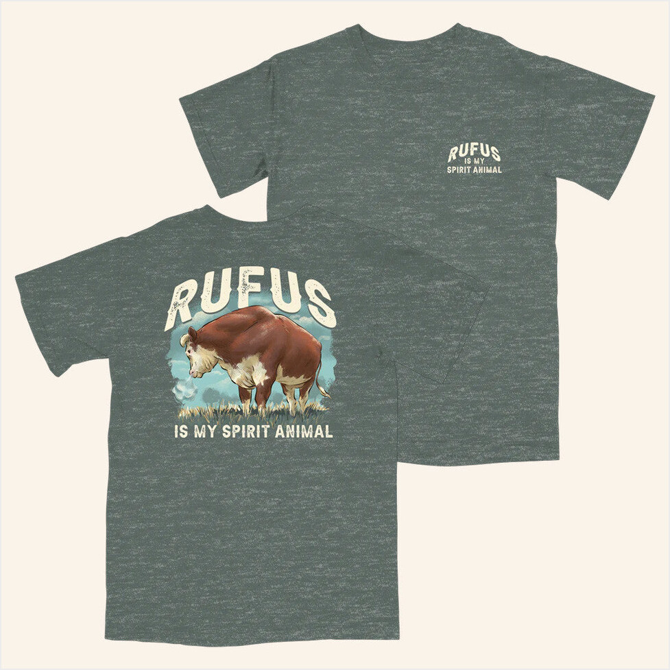 Rufus Is My Spirit Animal T-Shirt Rufus The Bull Merch Best Gifts For Dad Gifts For Besties
