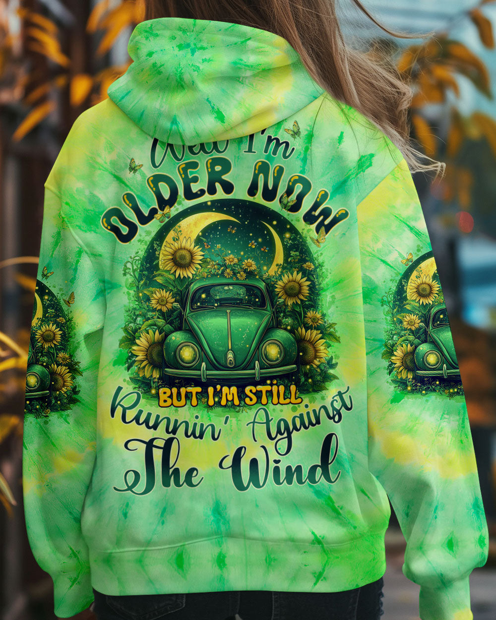 Running Against The Wind Sunflowers Truck Tie Dye Hoodie Valentine Gift For Girlfriend