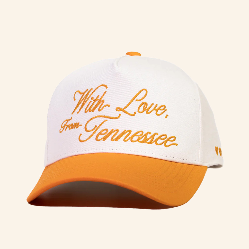 Rustler Hat Co Merch Orange With Love From Tennessee Embroidered Hat Gifts For Dad