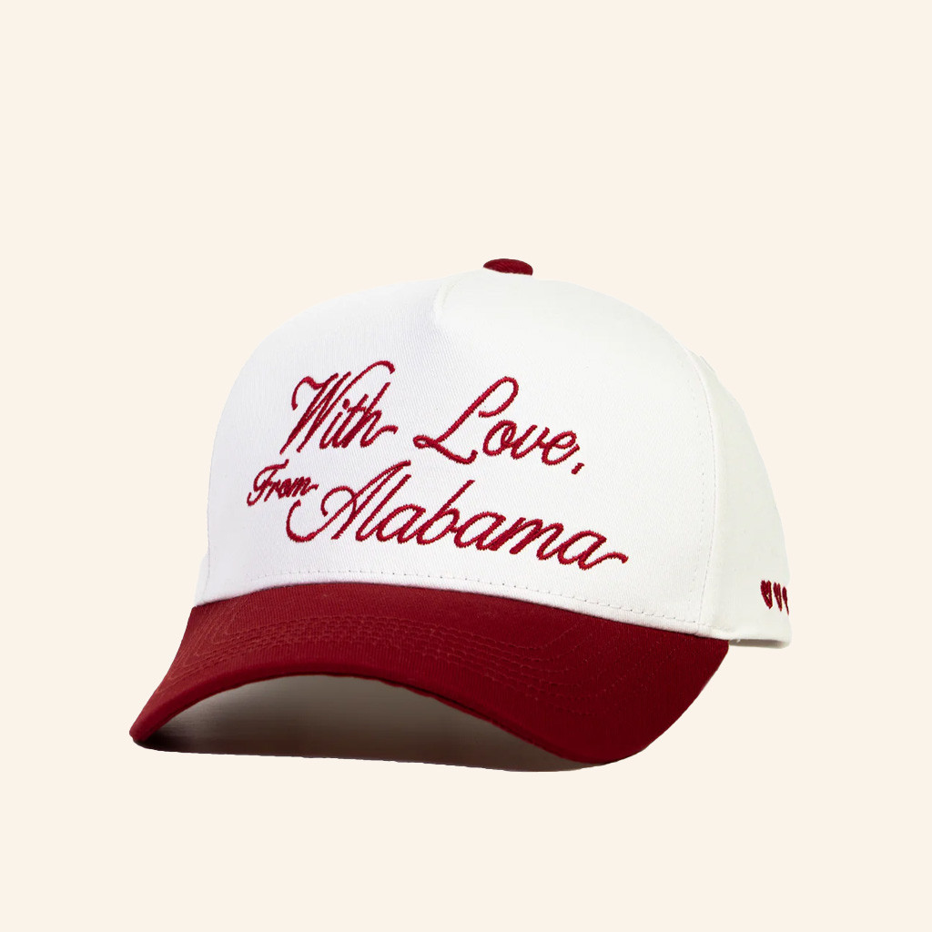 Rustler Hat Co Merch With Love From Alabama Embroidered Hat Gifts For Husband