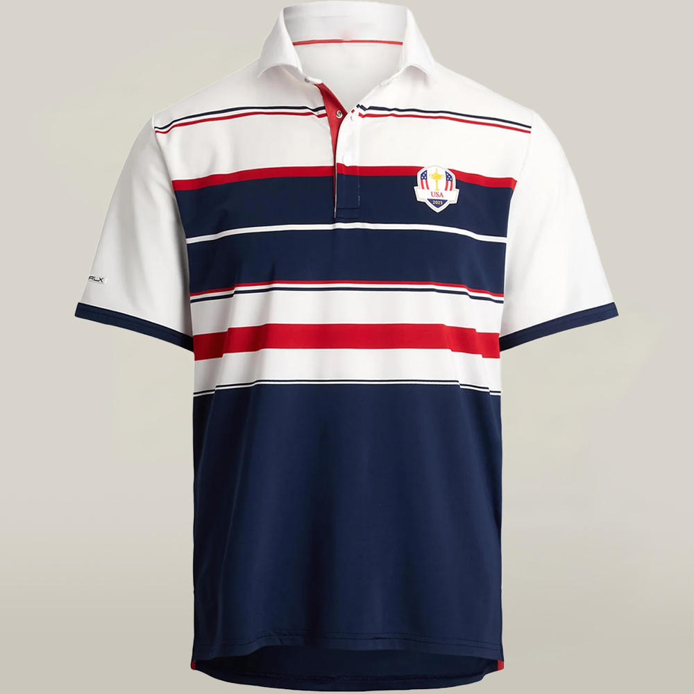 Ryder Cup 2025 Golf Merch Polo Shirt 2025 Ryder Cup Tour Bethpage Black USA Golf Gifts For Dad