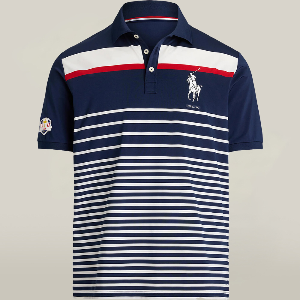 Ryder Cup 2025 Golf Merch Polo Shirt Ryder Cup Tour White Stripe Best Present For Everyday Wear