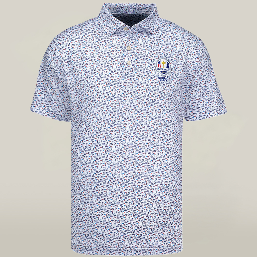 Ryder Cup 2025 Golf Tournament Merch Polo Shirt 2025 Ryder Cup Bethpage Black Bï¿½t Golf Merch