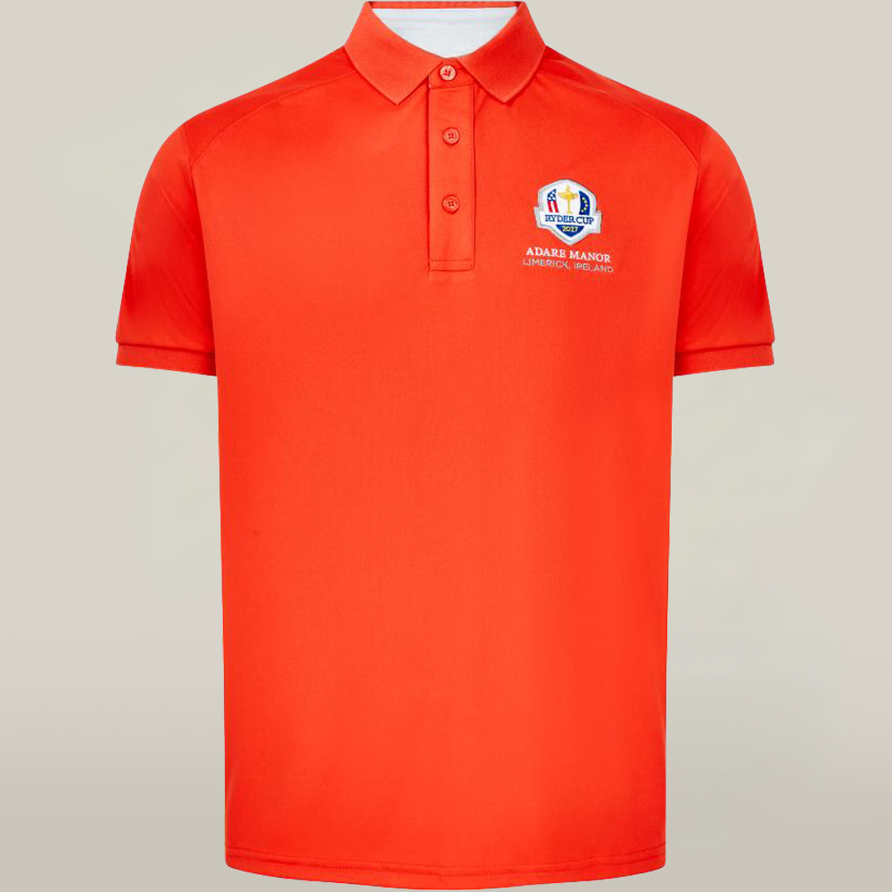Ryder Cup 2027 Golf Merch Orange Polo Shirt Adare Manor Cool Gift For Golf Enthusiasts