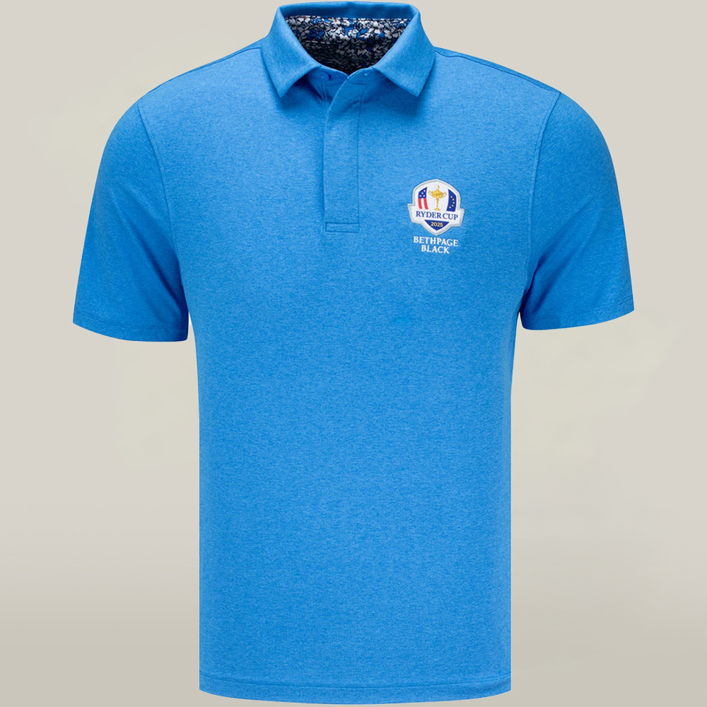 Ryder Cup Golf Merch 2025 Blue Polo Shirt 2025 Ryder Cup Performance Victory Golf Presents
