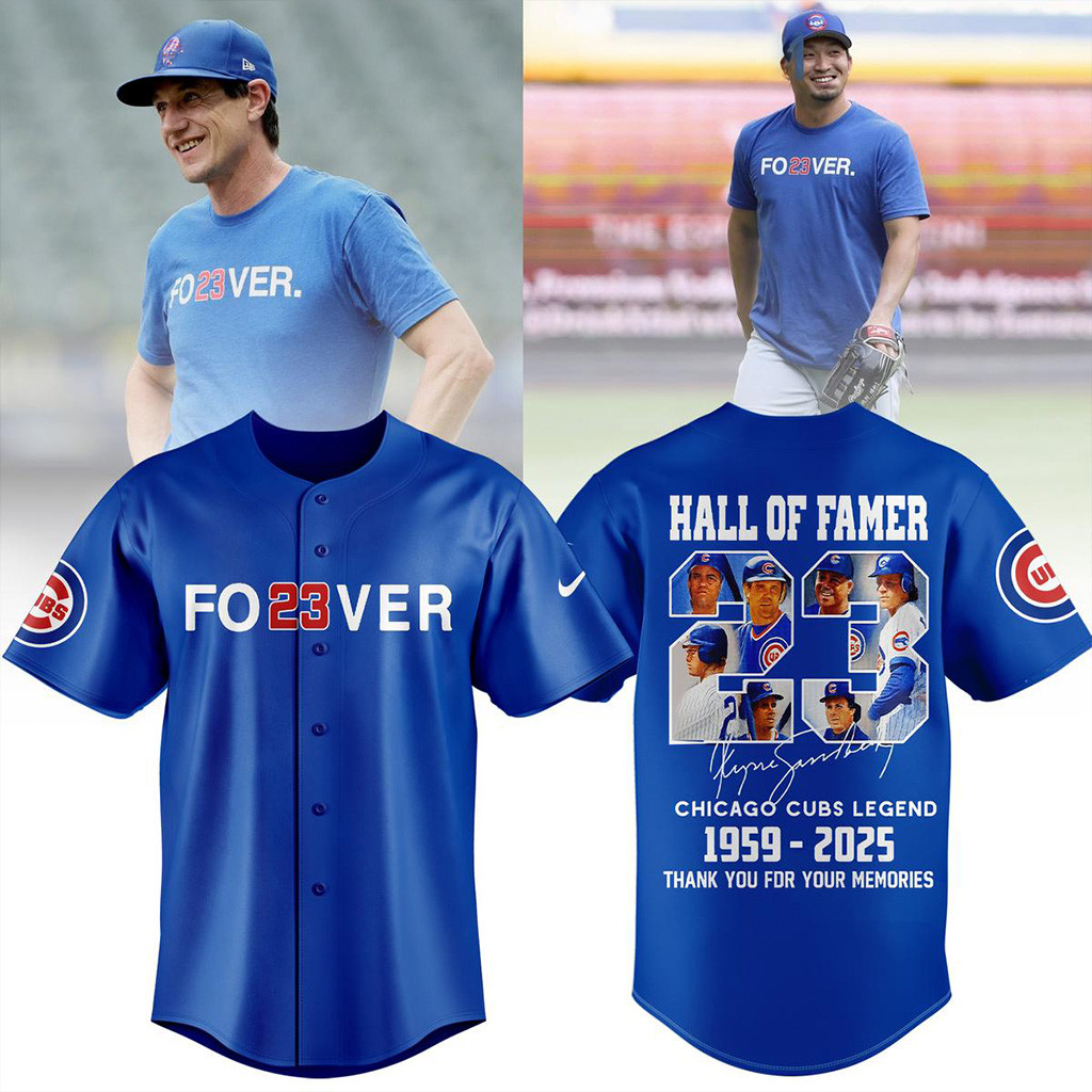 Ryne Sandberg Chicago Cubs Hall Of Famer Forever 23 Baseball Jersey