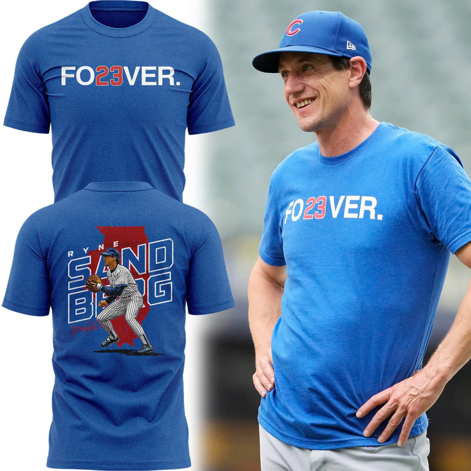 Ryne Sandberg Fo23ever Tshirt Merch Gift For Rynos Fans