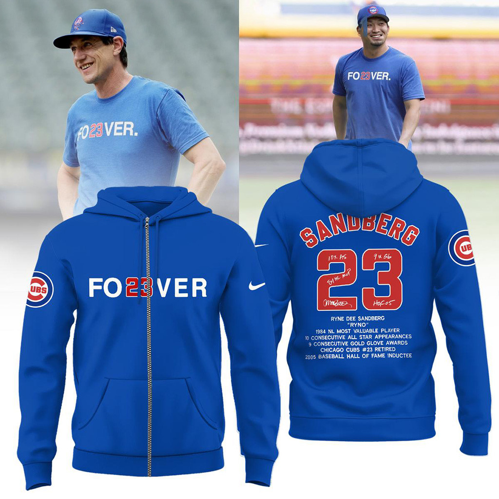 Ryne Sandberg Forever 23 In Our Heart Hoodie